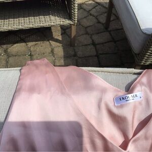 Ekouaer Pink Satin Top
